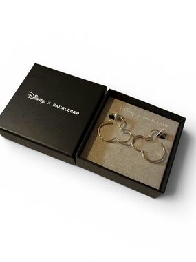 Disney x Baublebar Gold Tone Mickey Hoop Earrings